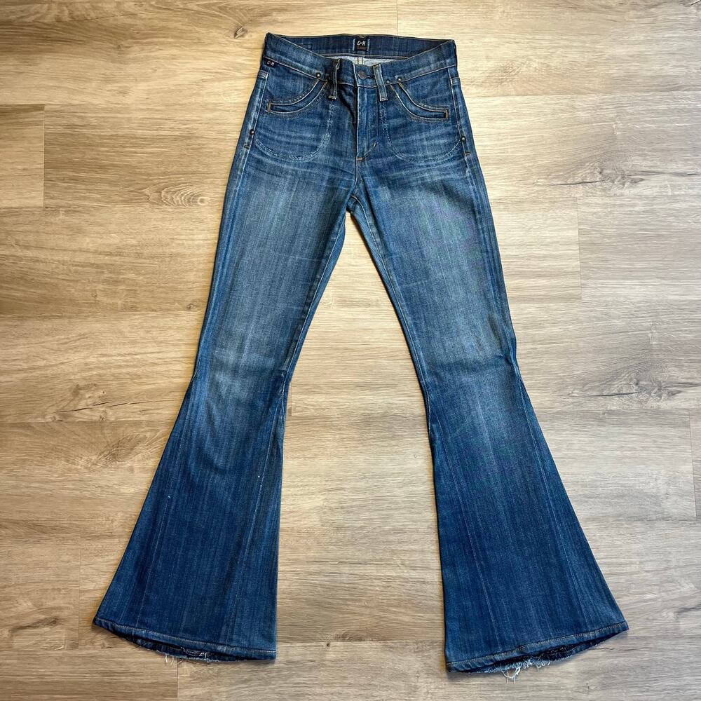 Citizens of Humanity Angie Super Flare Jeans 24 Blue Denim Y2K Bell Bottoms